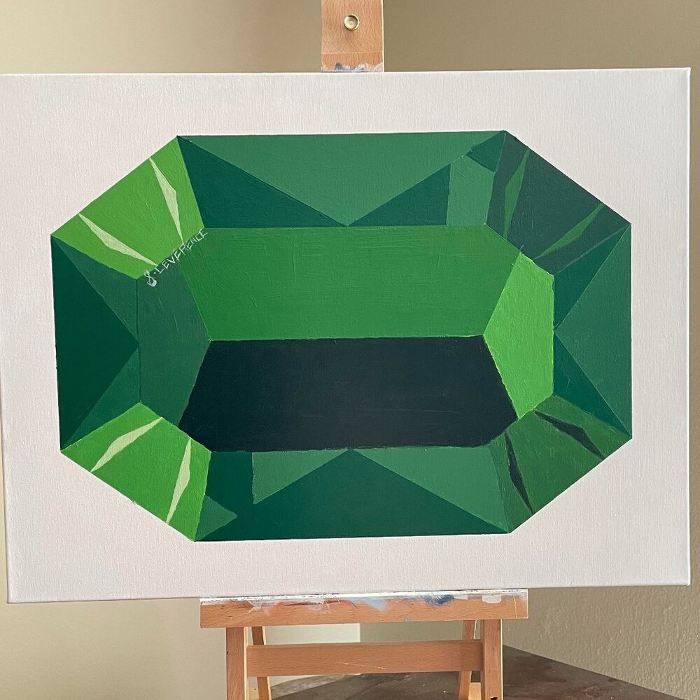 Large Emerald Abstract - Picture 2 of 4